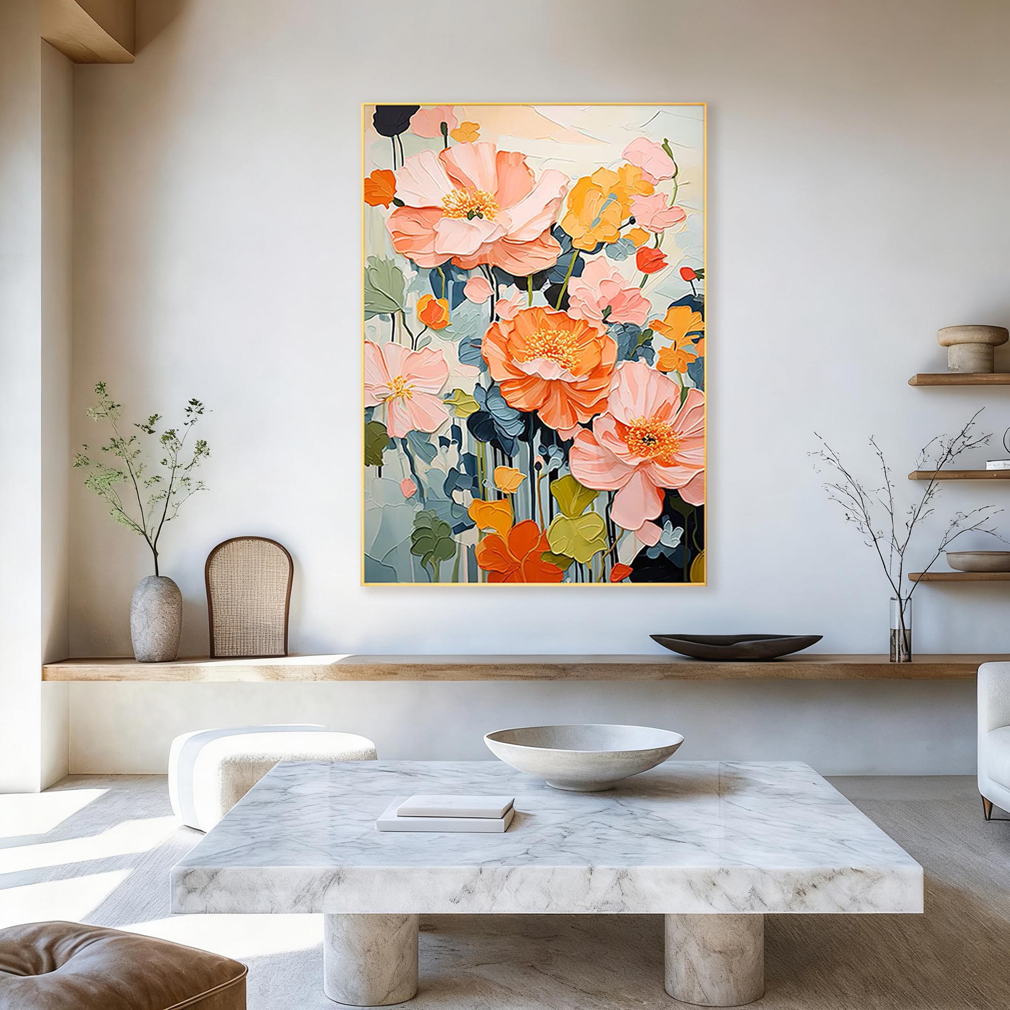 Coral Bloom Garden Wall Art #FL006