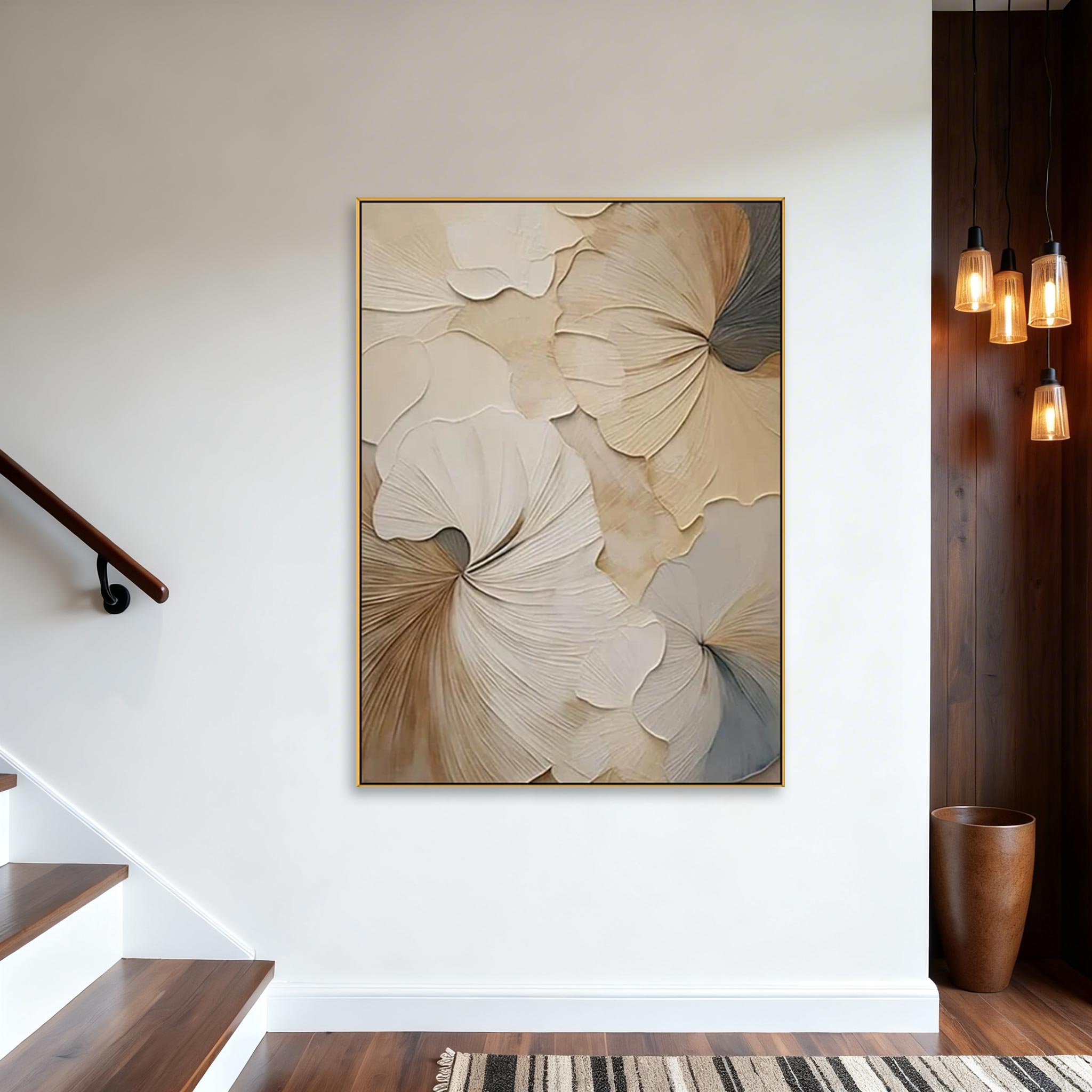 Abstract Ginkgo Leaf Wall Art #MA011
