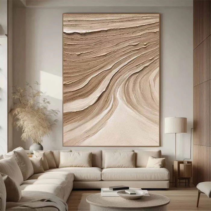 Beige & Brown Abstract #BB005