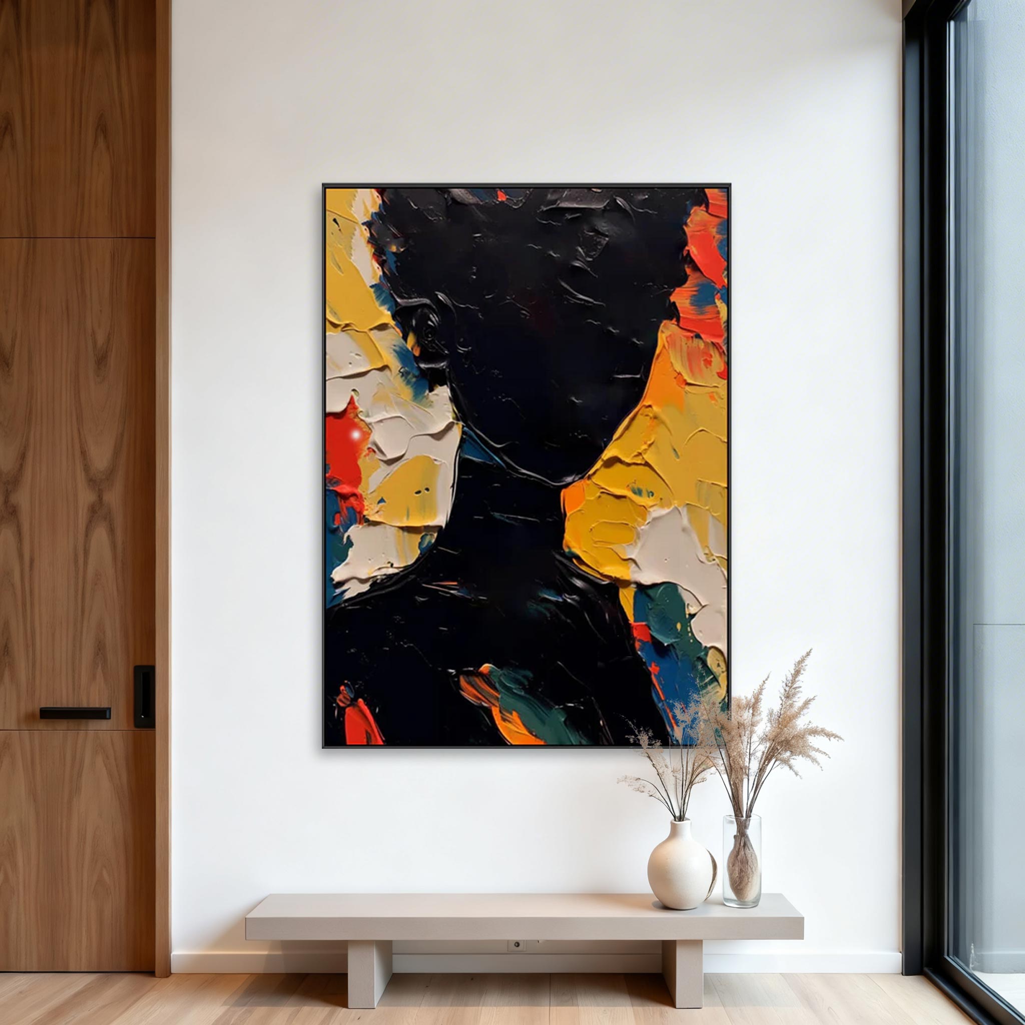 Abstract Portrait Texture Wall Art #MA014