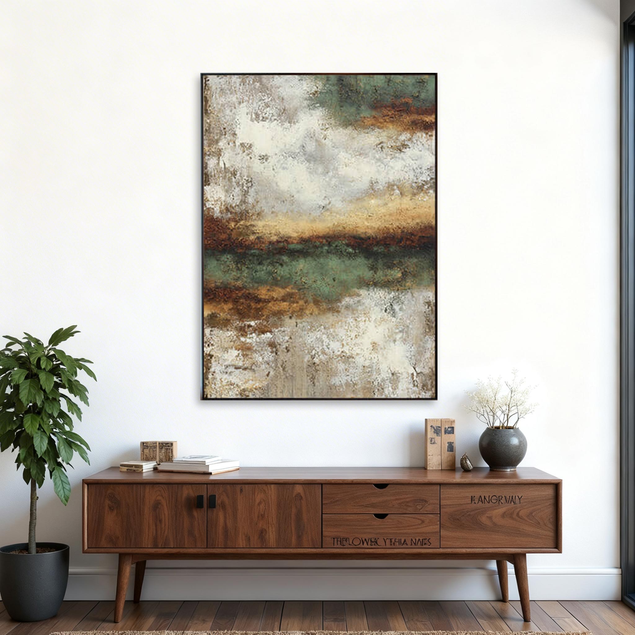 Earth Tone Abstract Landscape Wall Art #MA016