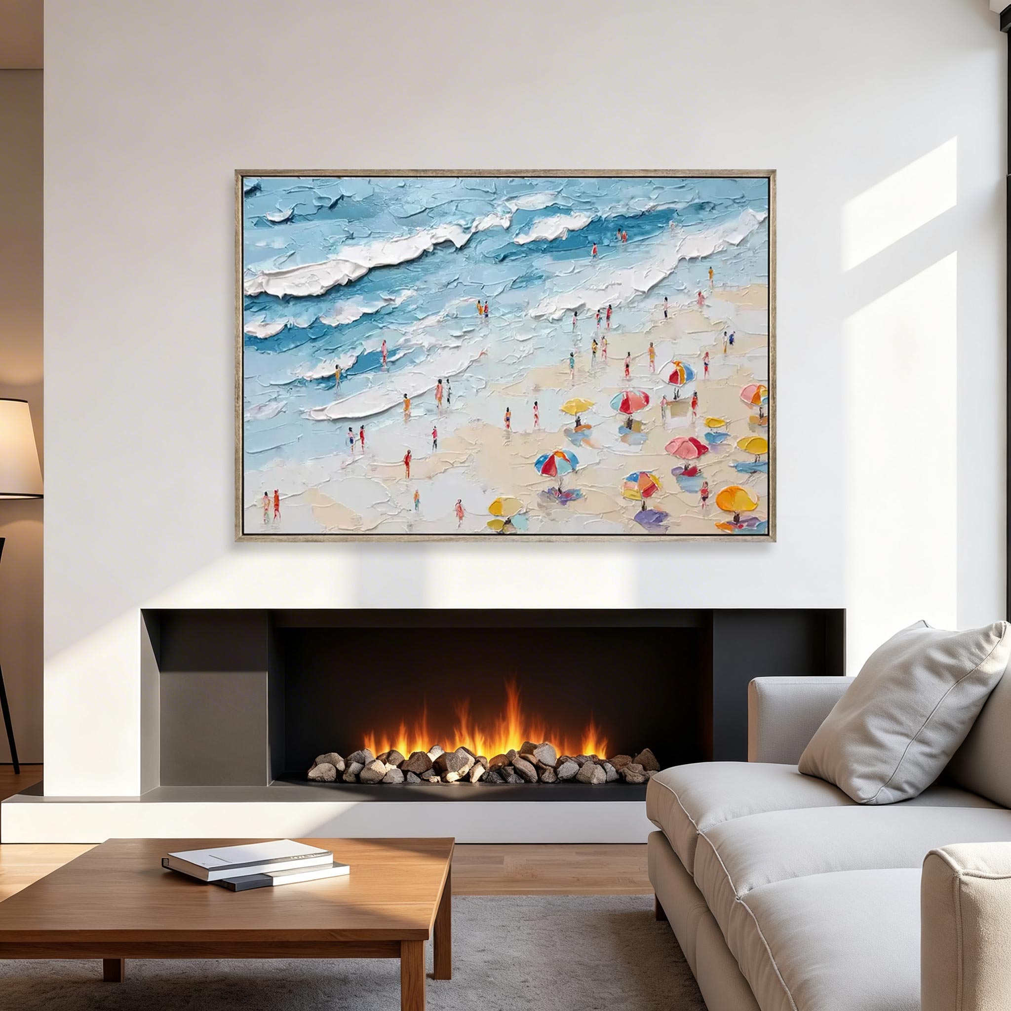 Beach Scene Canvas Wall Art #CP007