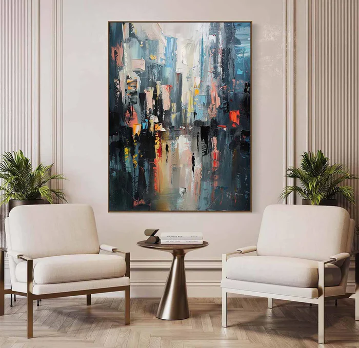 Modern Wall Art | Hand-Painted Texture Canvas #UL008