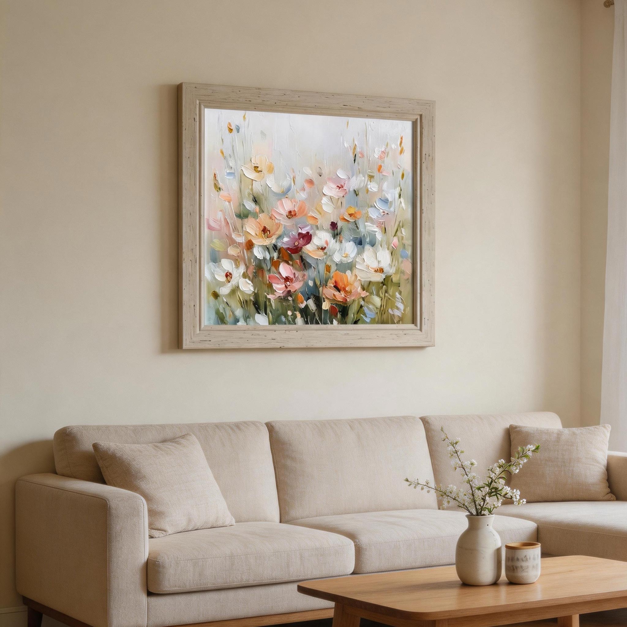 Pastel Wildflower Garden Wall Art #FL022