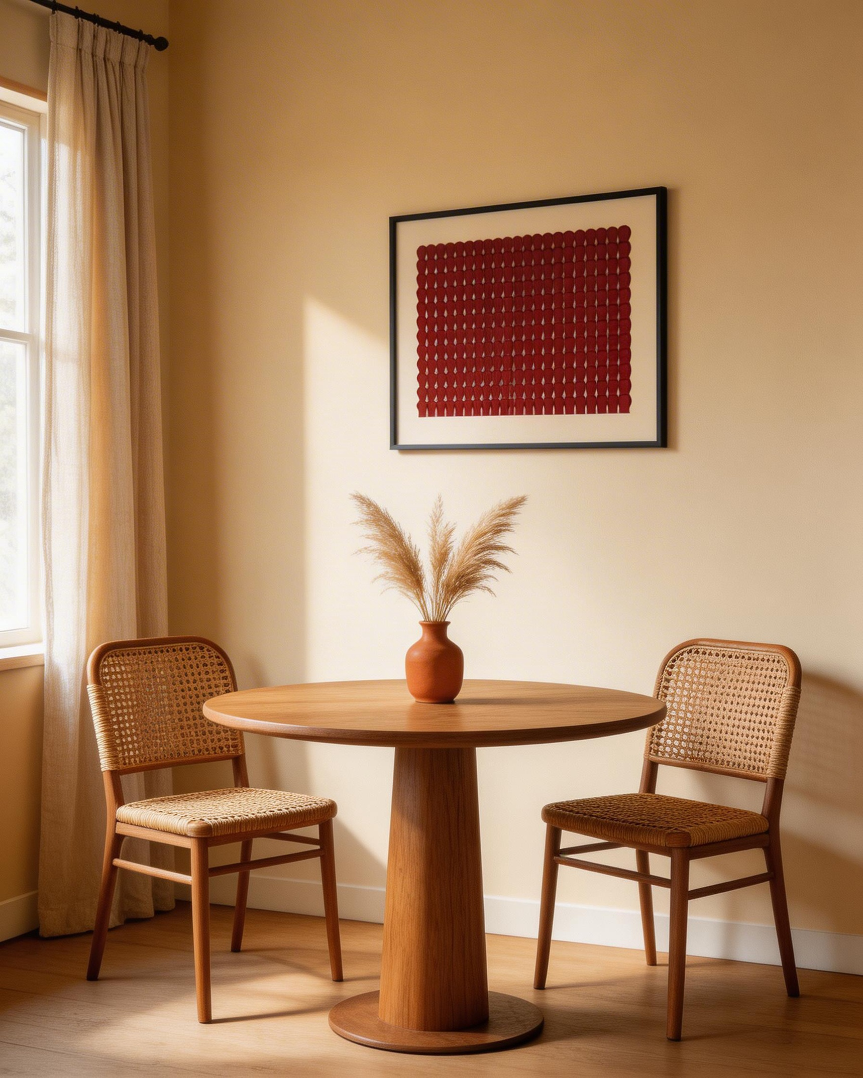 Minimalist Red Geometric Wall Art – Abstract Modern Canvas #MA027