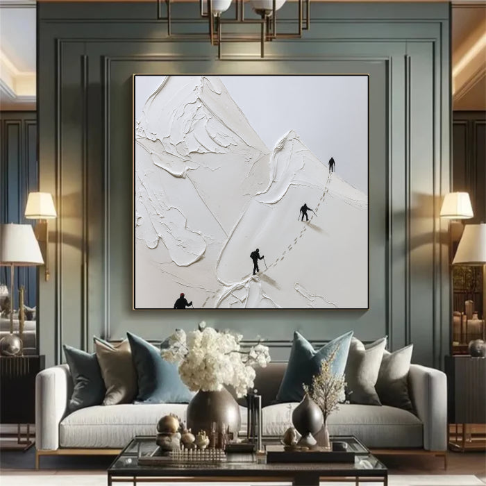 White Textured Minimalist Wall Art #WT007