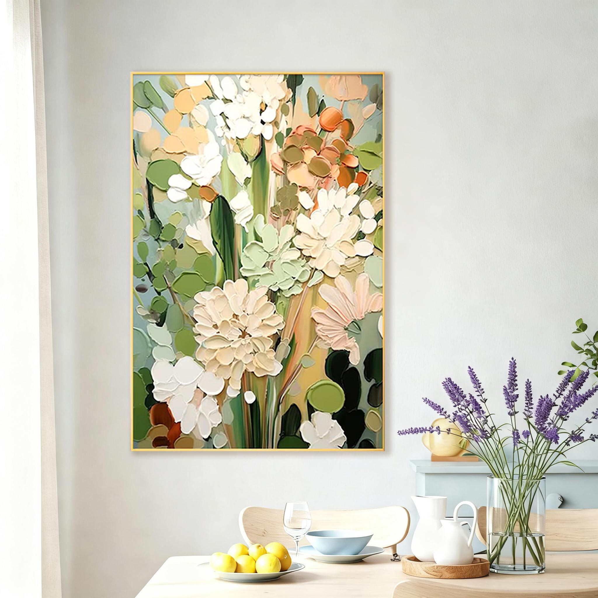 Neutral Botanical Garden Wall Art #FL007