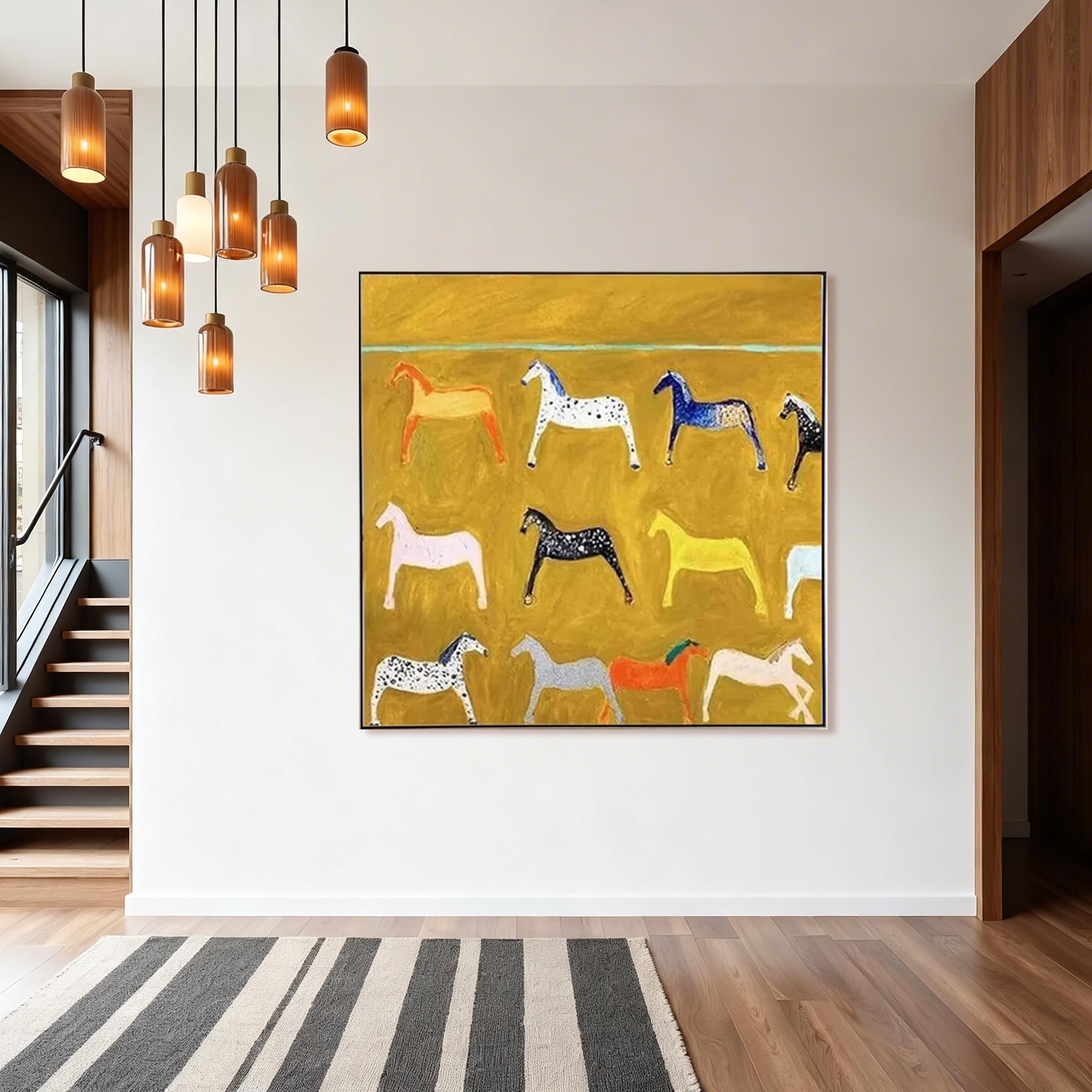 Colorful Horse Wall Art #HA003