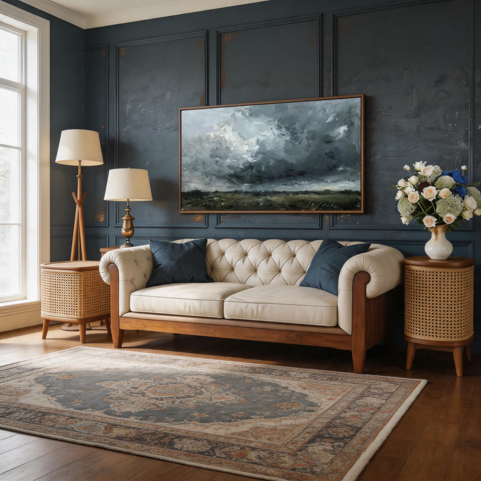 Moody Abstract Landscape Wall Art for Modern Luxury Home Decor #MA036