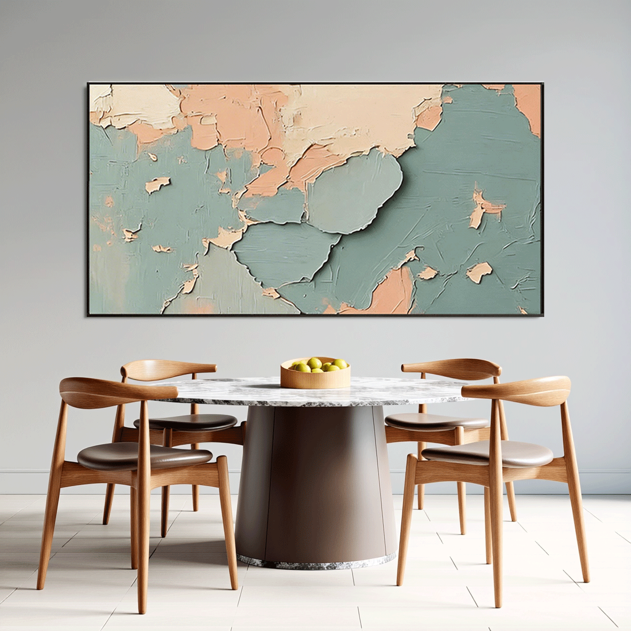 Modern Abstract Wall Art Beige Color Scheme #AB011