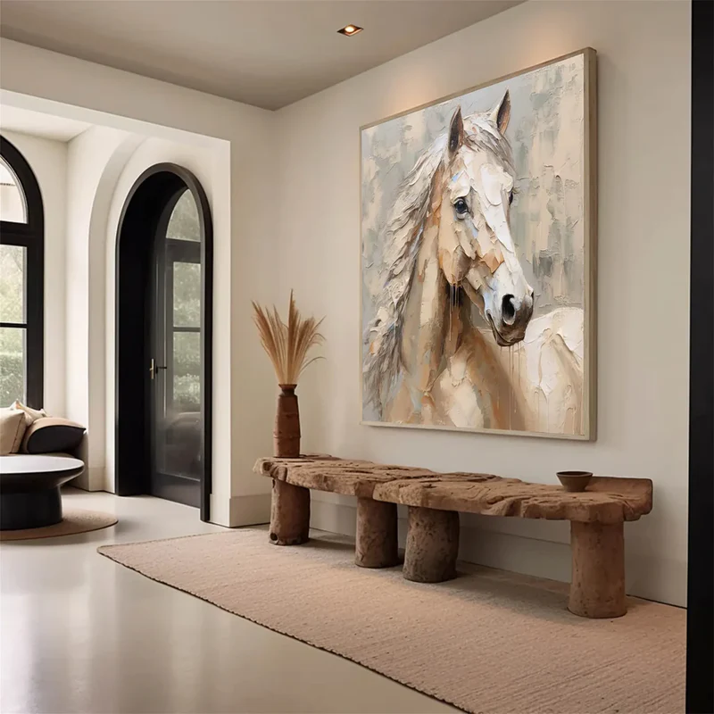 Abstract Animal Art Horse Texture Wall Art #AT014