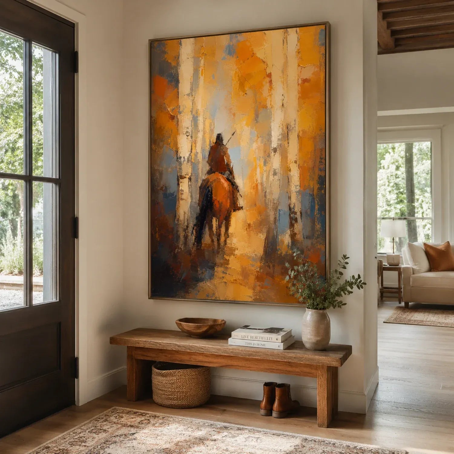 Autumn Horse Rider Oil Painting #WW009