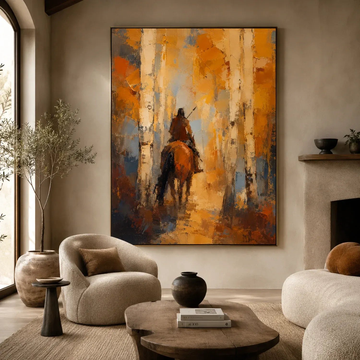 Autumn Horse Rider Oil Painting #WW009