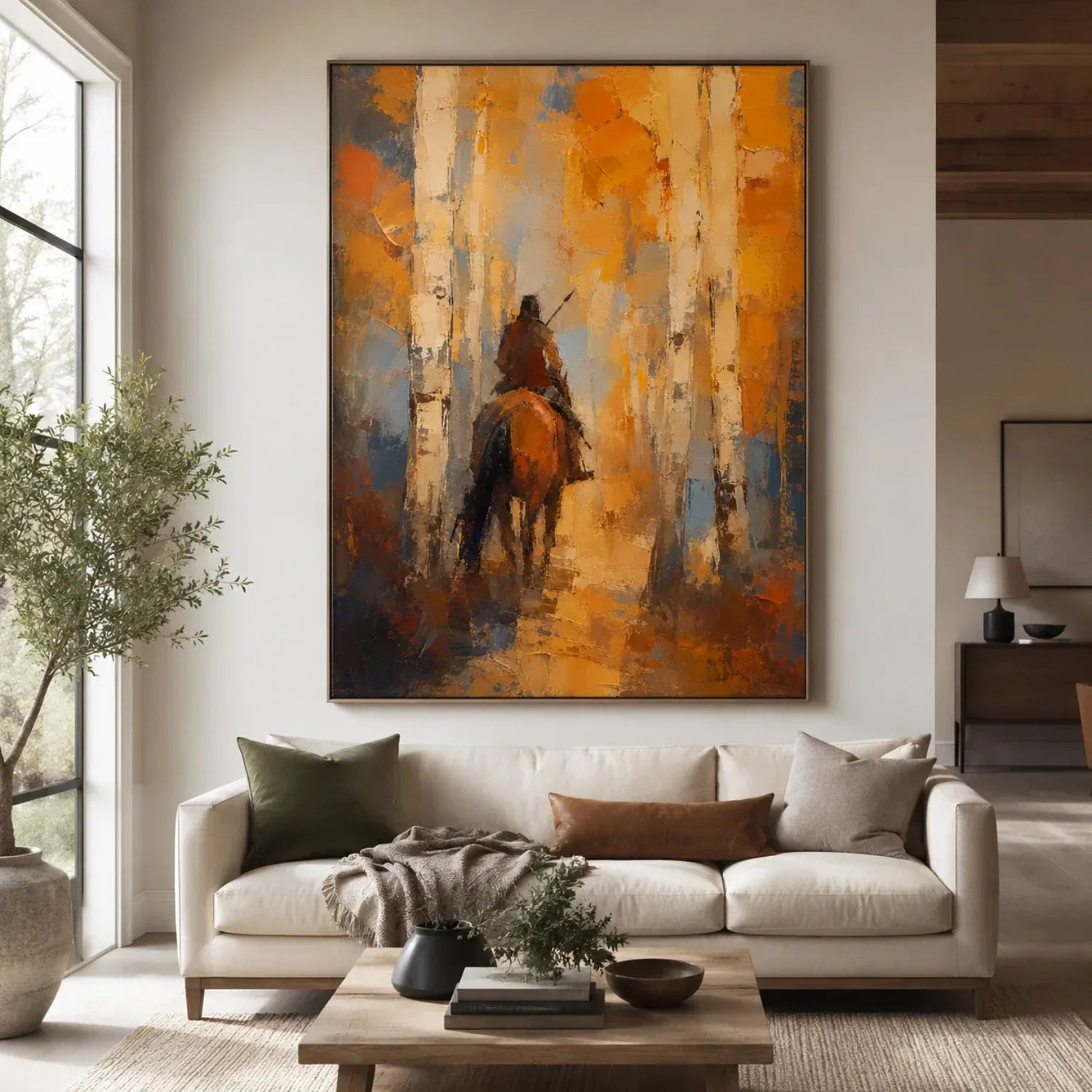 Autumn Horse Rider Oil Painting #WW009