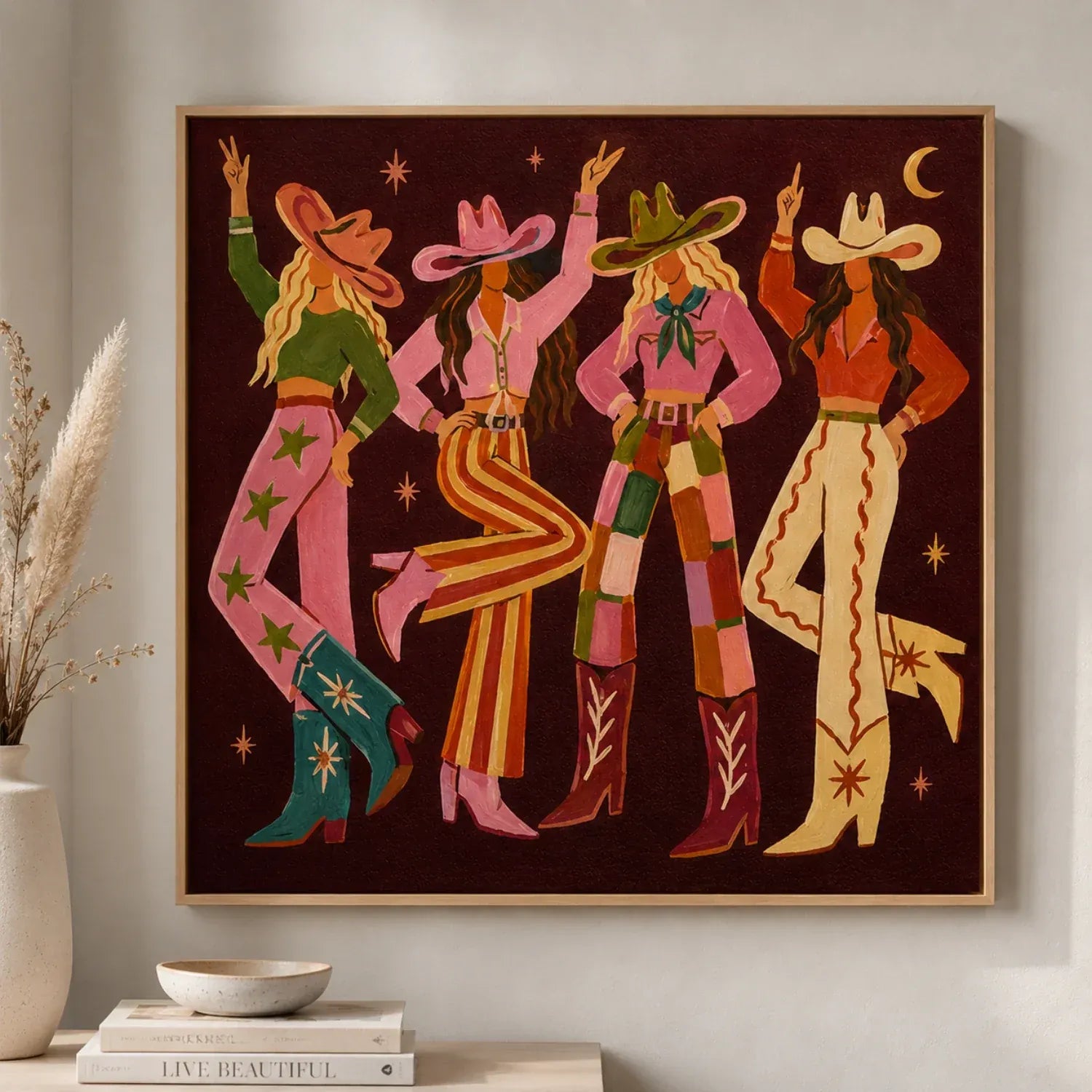 Cowgirl Disco Wall Art#WW004
