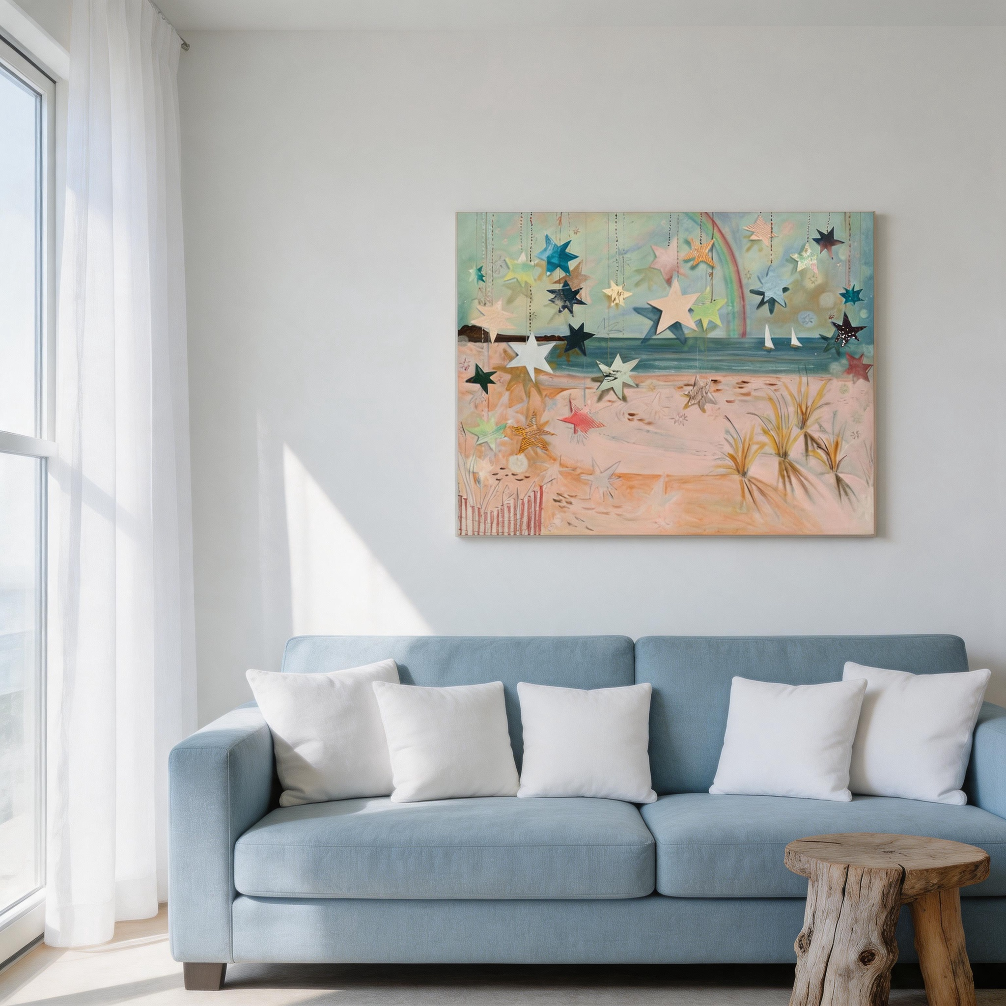 Dreamy Coastal Stars Wall Art #BC009