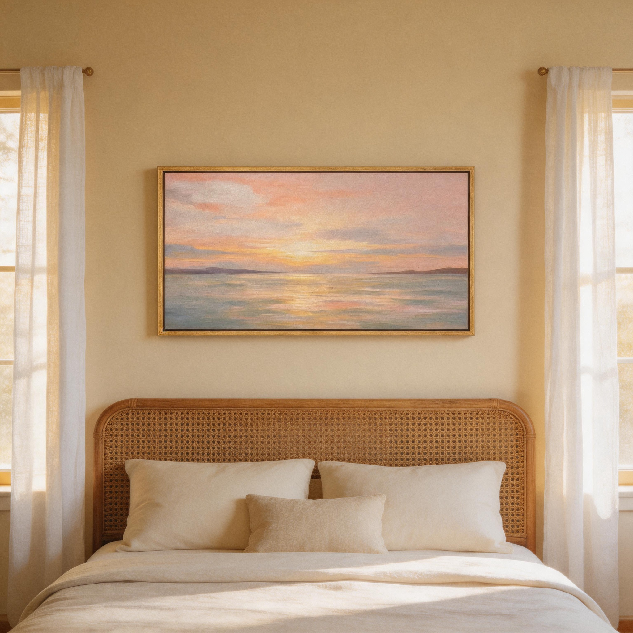 Pastel Sunset Coastal Wall Art #BC016