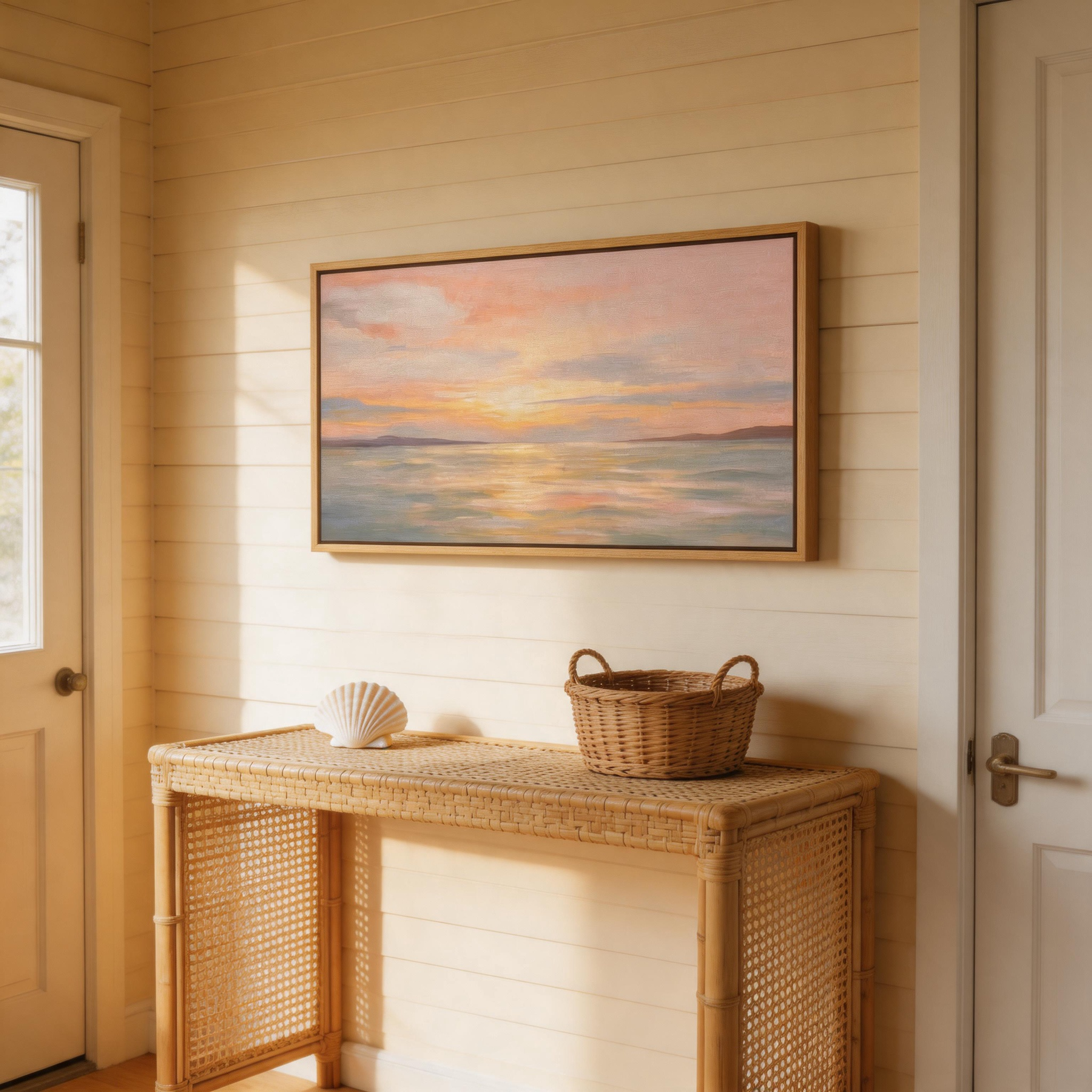 Pastel Sunset Coastal Wall Art #BC016