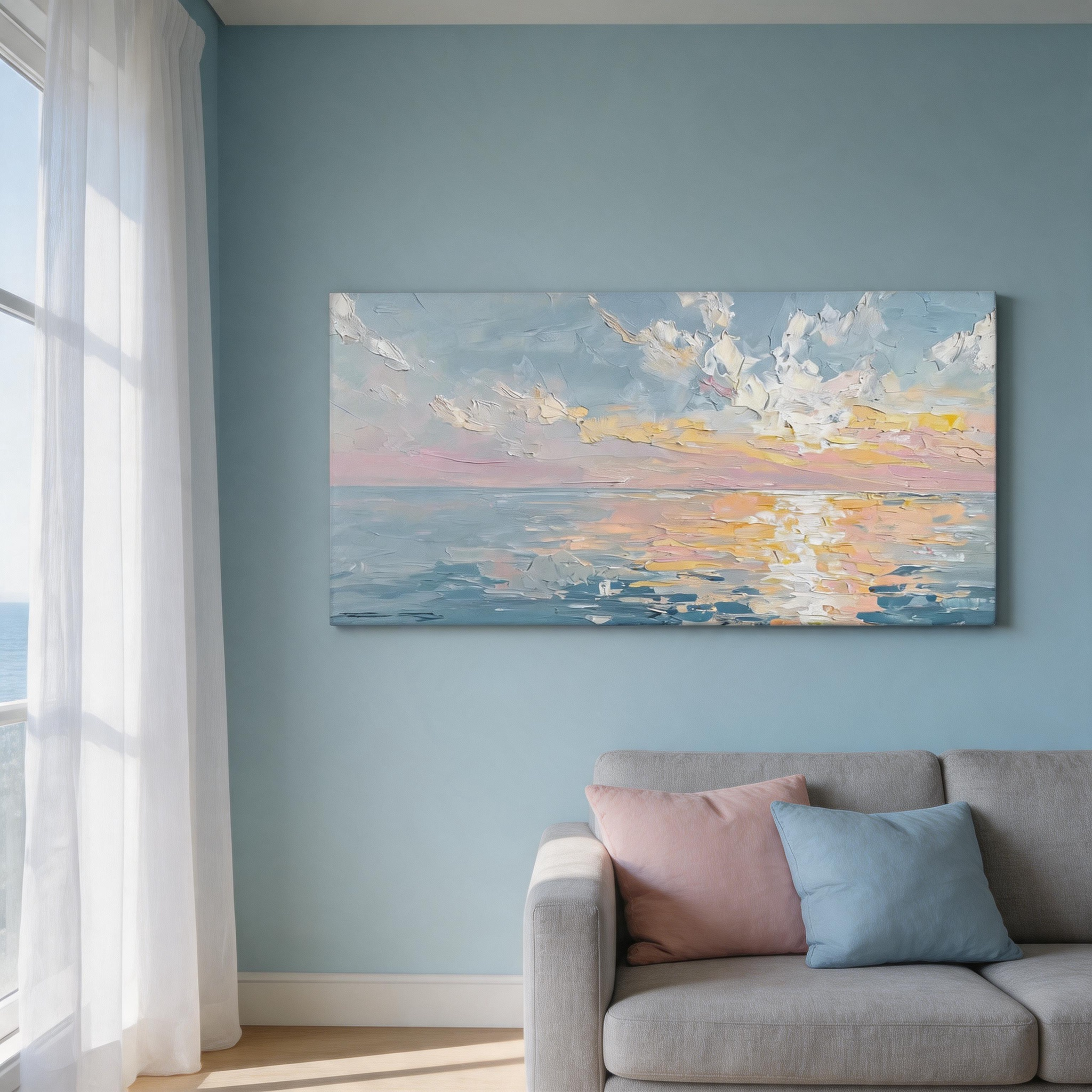 Pastel Sunset Seascape Wall Art #BC014